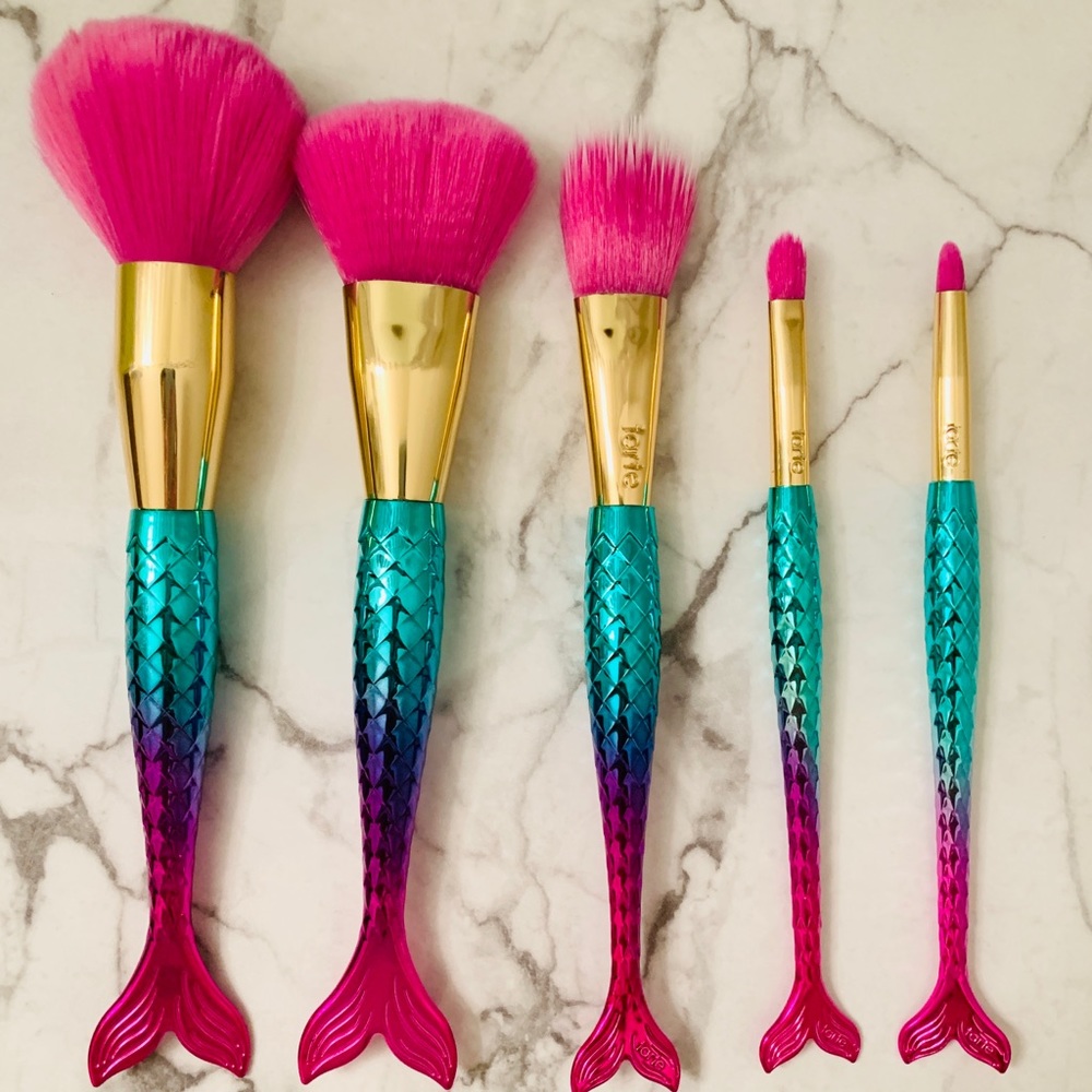 Tarte brand mermaid 5 piece brush set